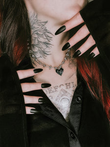 RESTOCKED Love Burns Heart Chain Necklace - Theblackcrownboutique