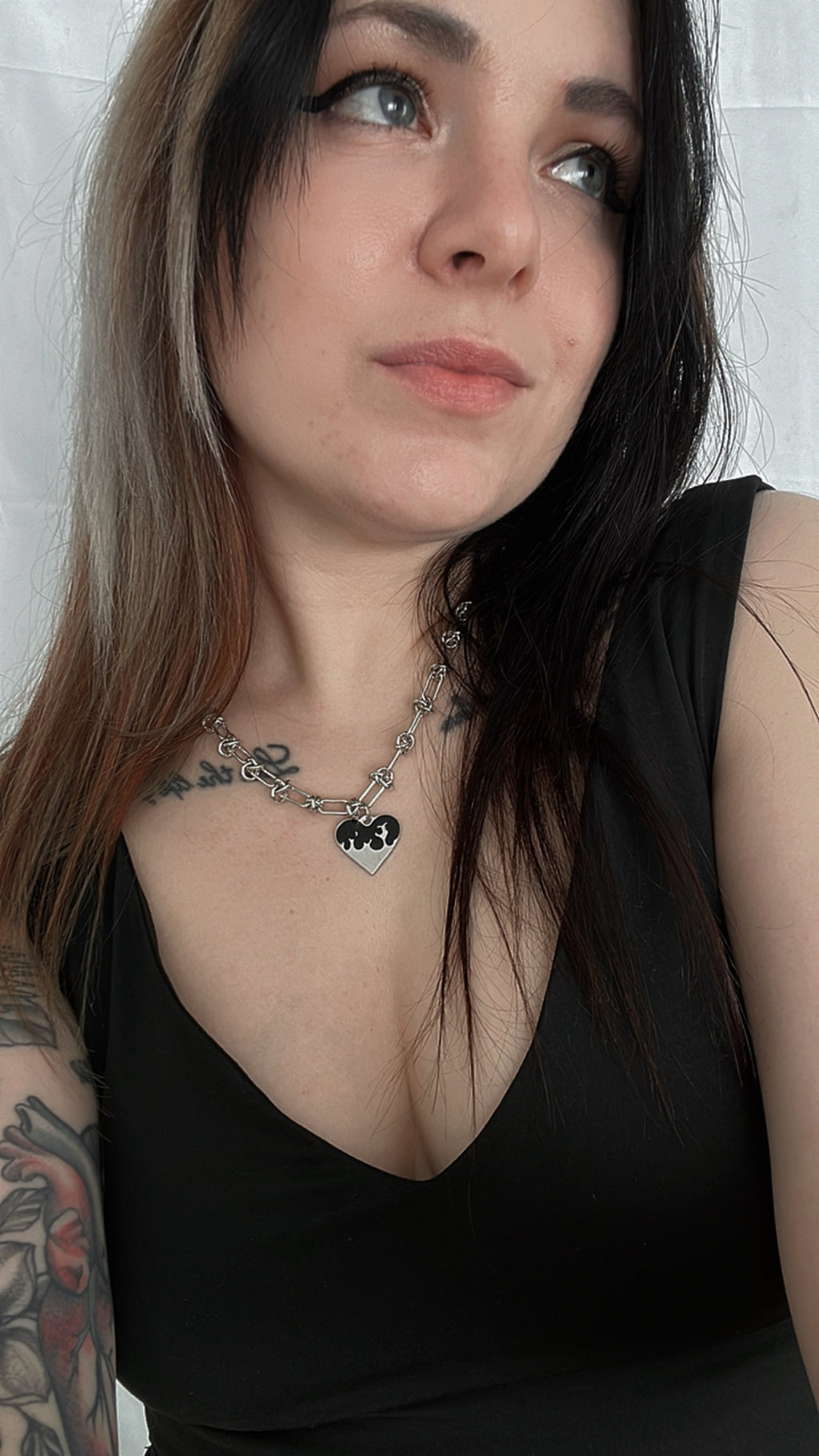 Love Burns Heart Chain Necklace - Theblackcrownboutique