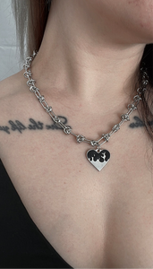 Love Burns Heart Chain Necklace