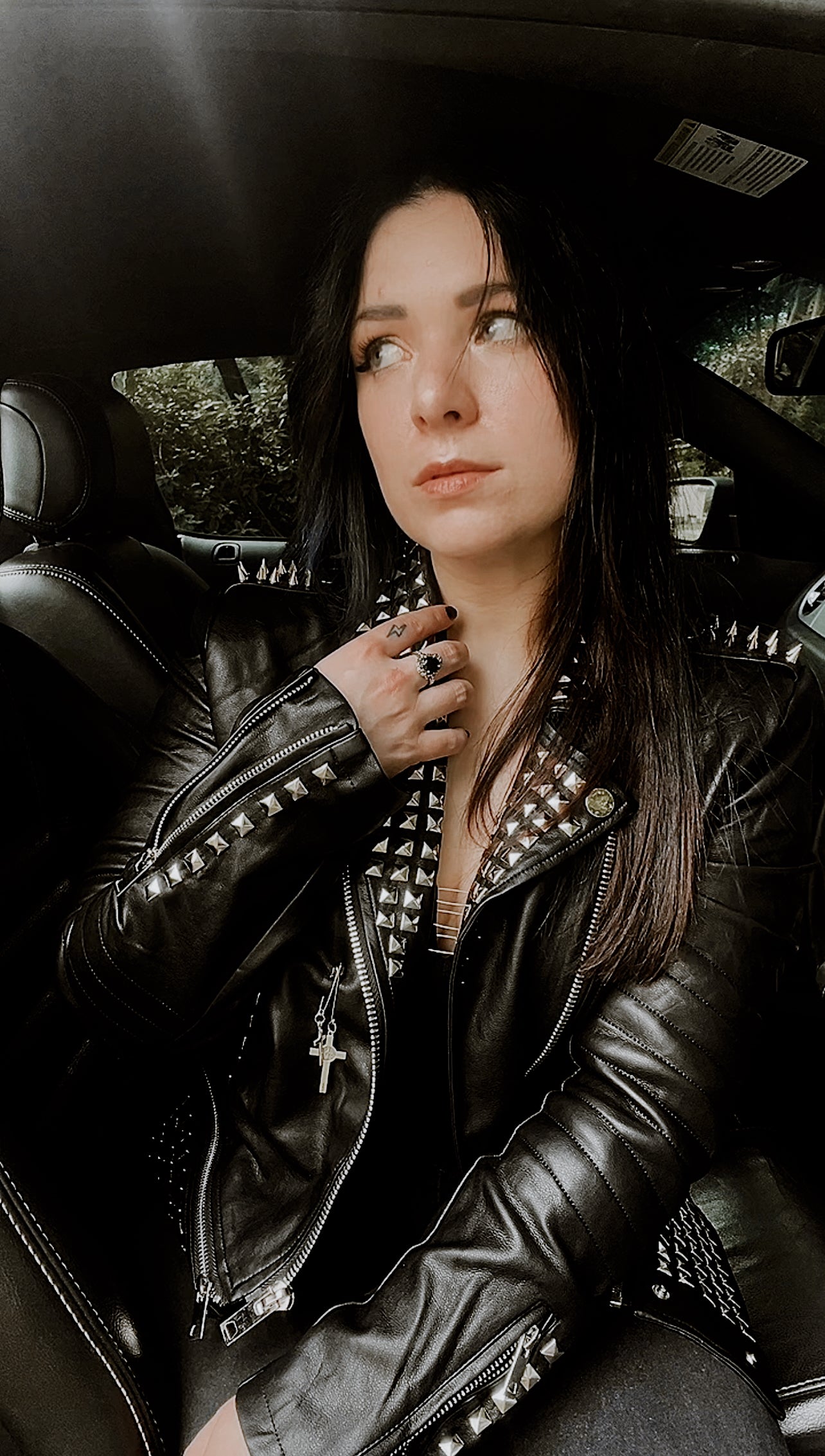 Royal Effect Faux Leather Moto Jacket