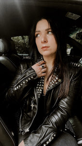 Royal Effect Faux Leather Moto Jacket