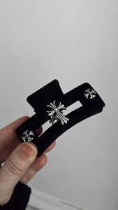 Those Who Seek Cross Suede Hair Clip