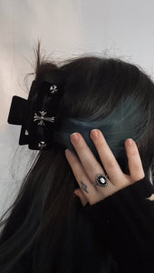 Those Who Seek Cross Suede Hair Clip