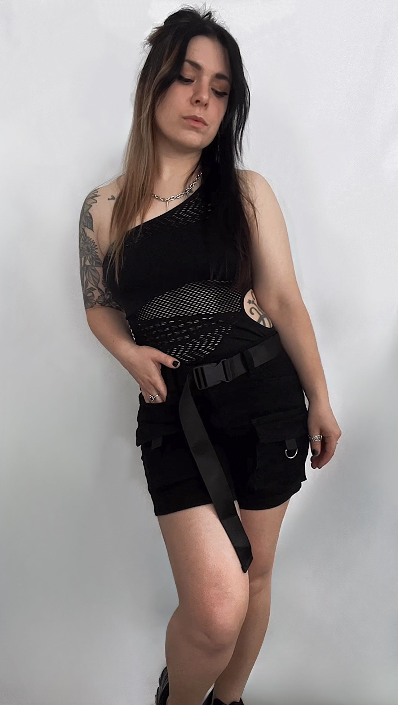 Pale Moonlight One Shoulder Bodysuit