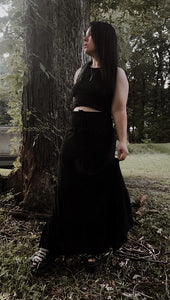 Concrete Smocked Maxi Skirt