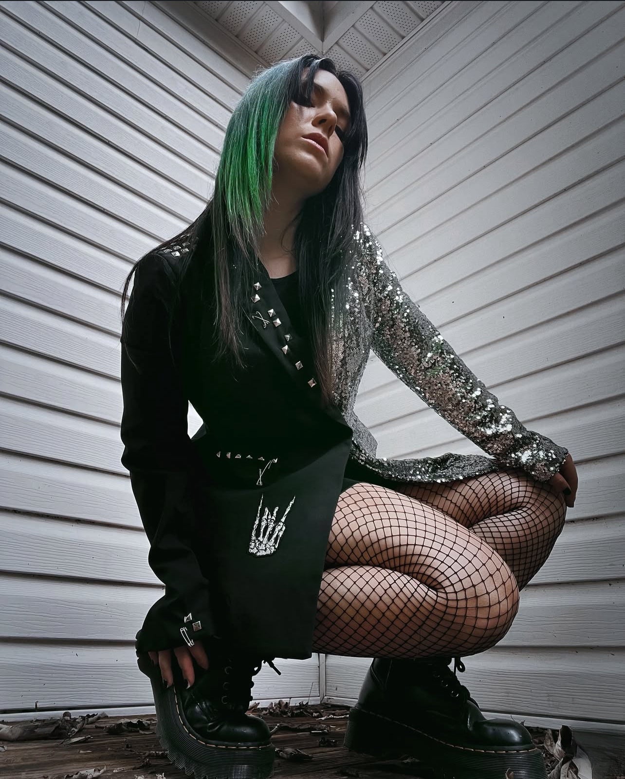 Black Crown Edit : Oh No Two Tone Sequin Blazer