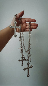 Chokehold Cross Pendent Chain Belt