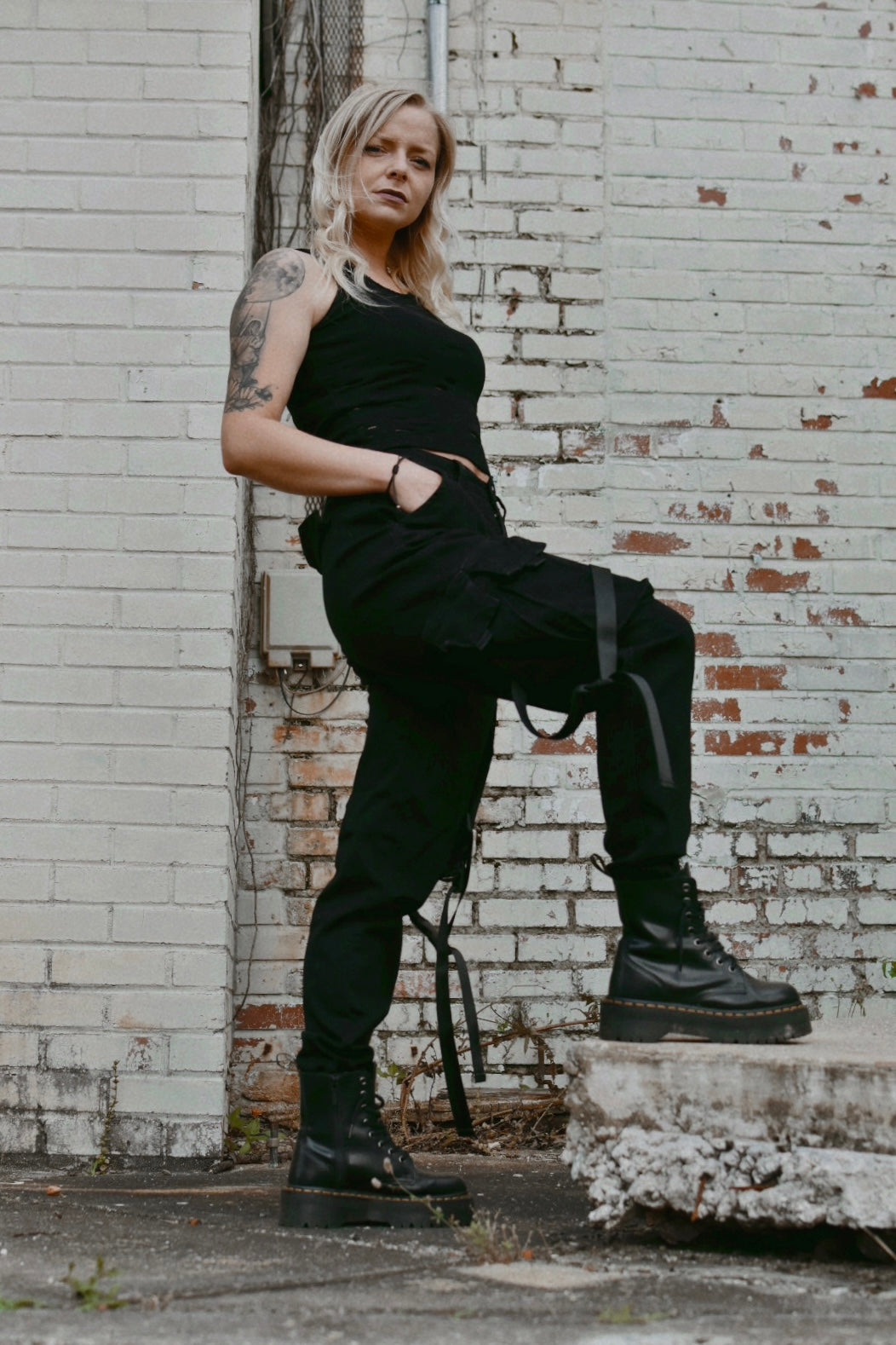 The Hell I Overcame Denim Cargo Joggers - Theblackcrownboutique